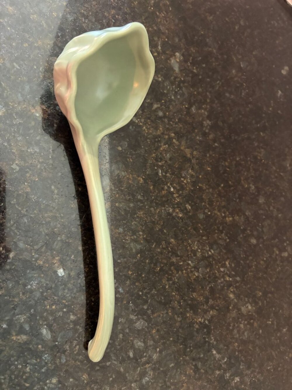 Pfaltzgraff Winterwood Green 12" Soup Ladle, Discontinued
